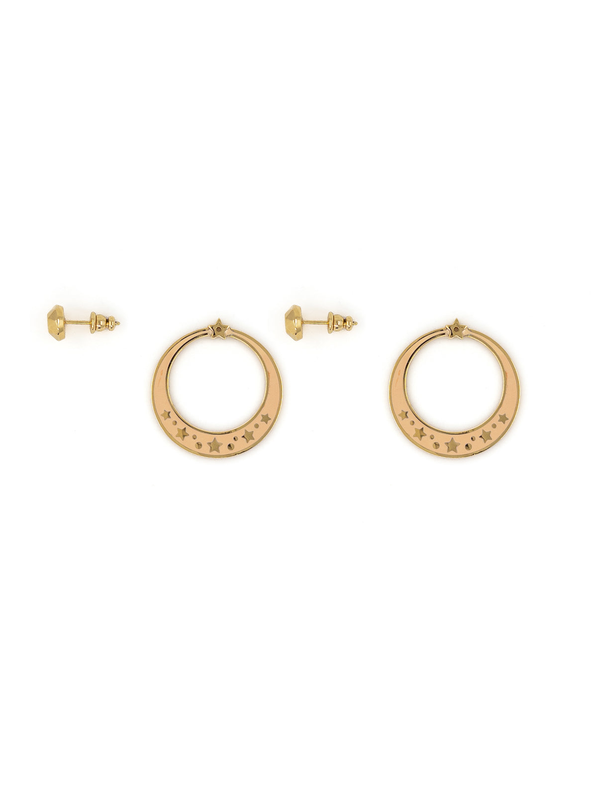 Tara Convertible Hoop Earring in Gold and Pink