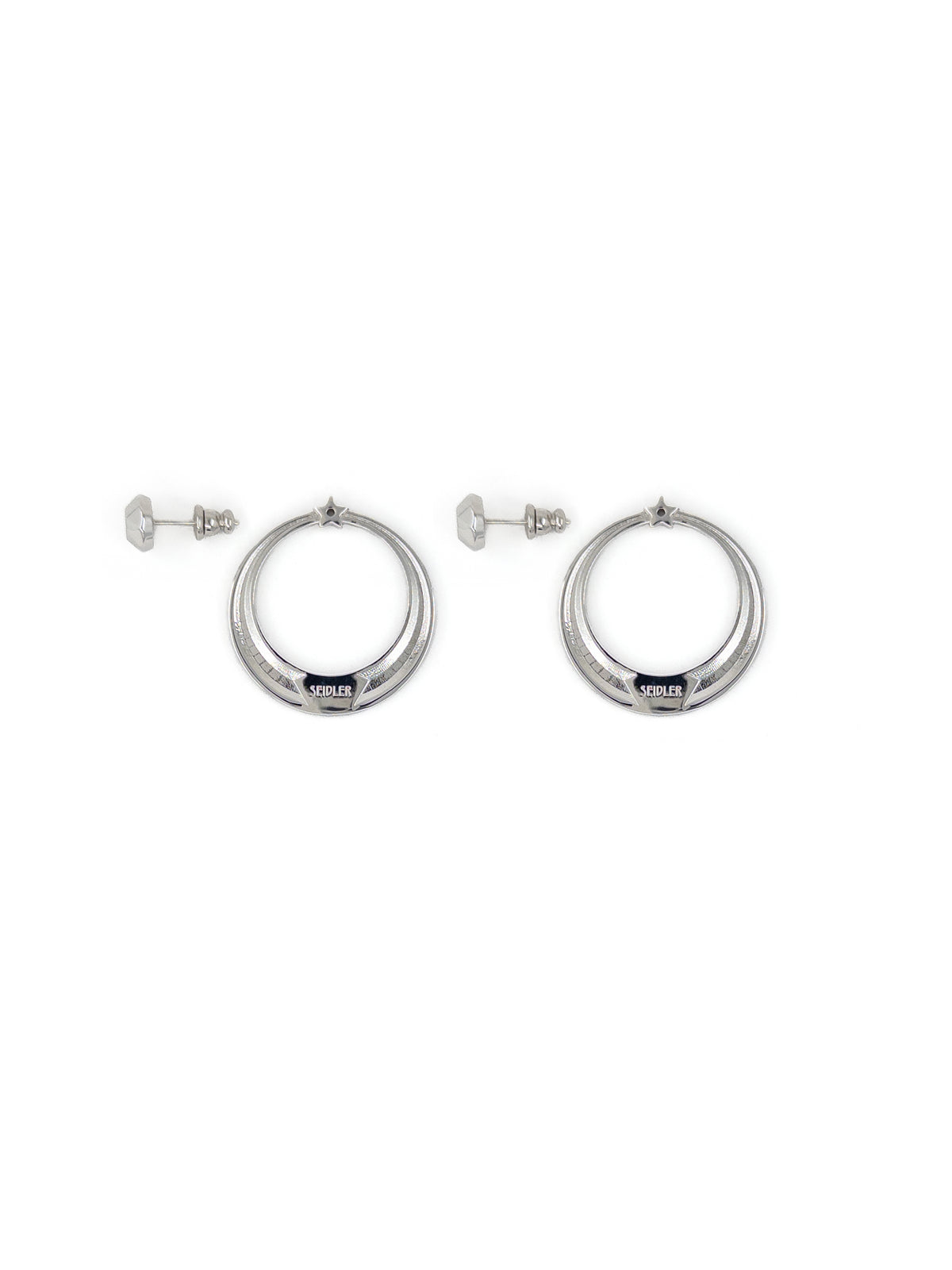 Tara Convertible Hoop Earring in Silver and Black