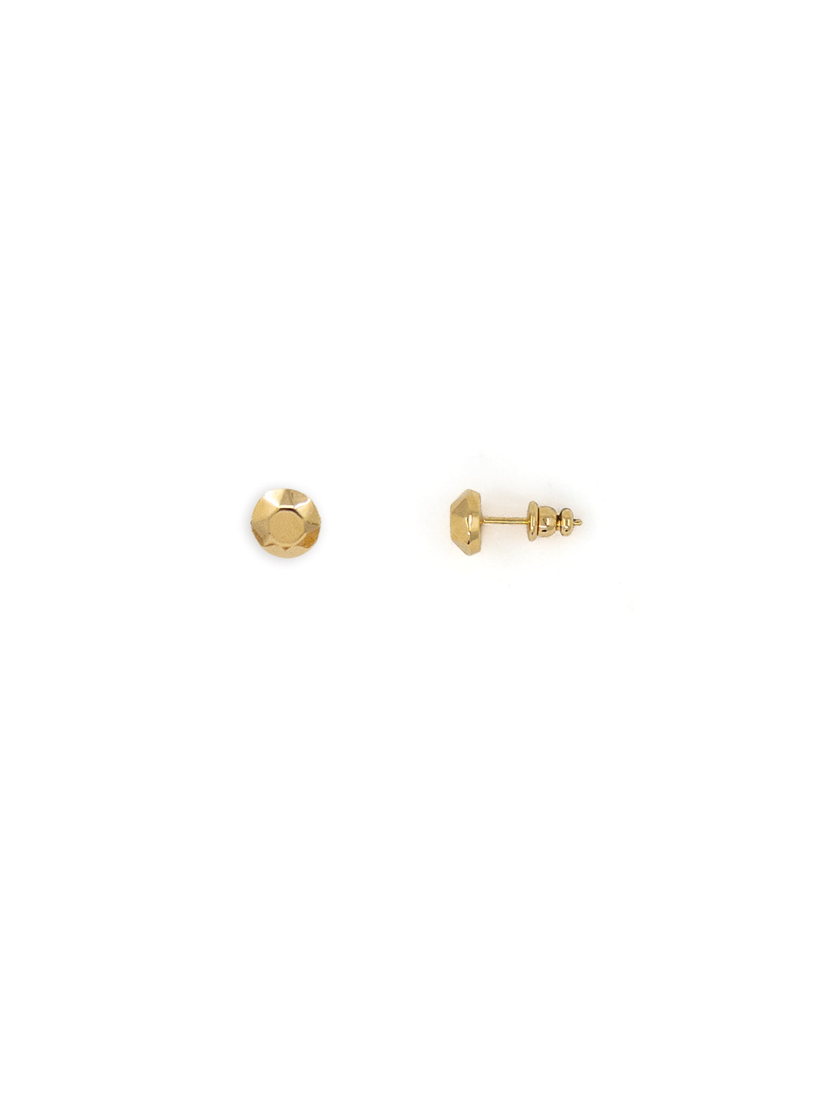 Katharine Faceted Stud Earrings in Gold