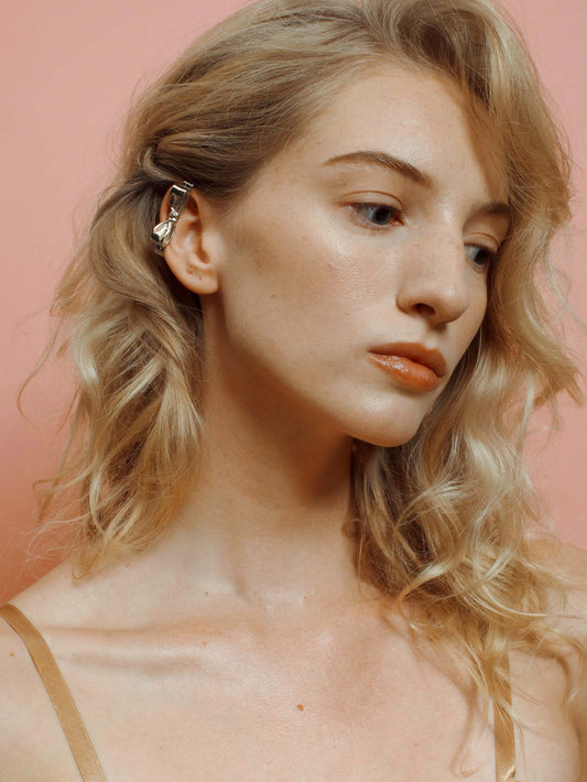Bow Ear Cuff in Silver