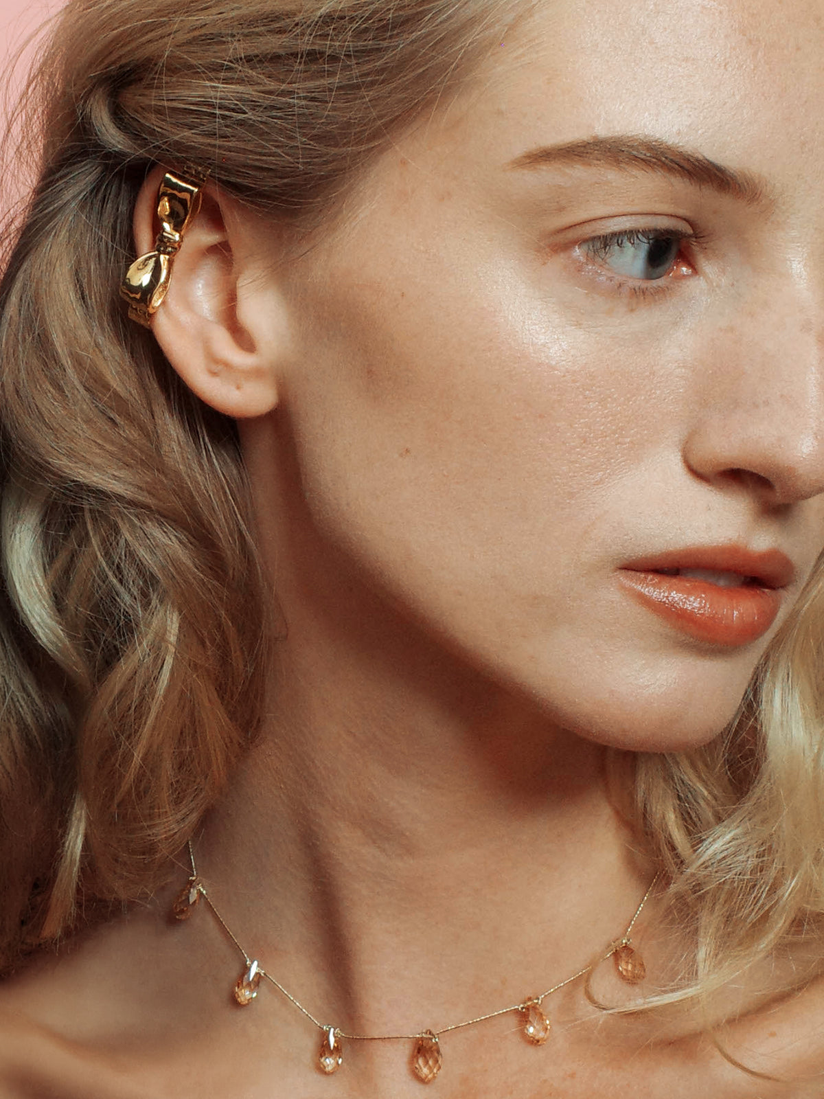 Bow Ear Cuff in Gold