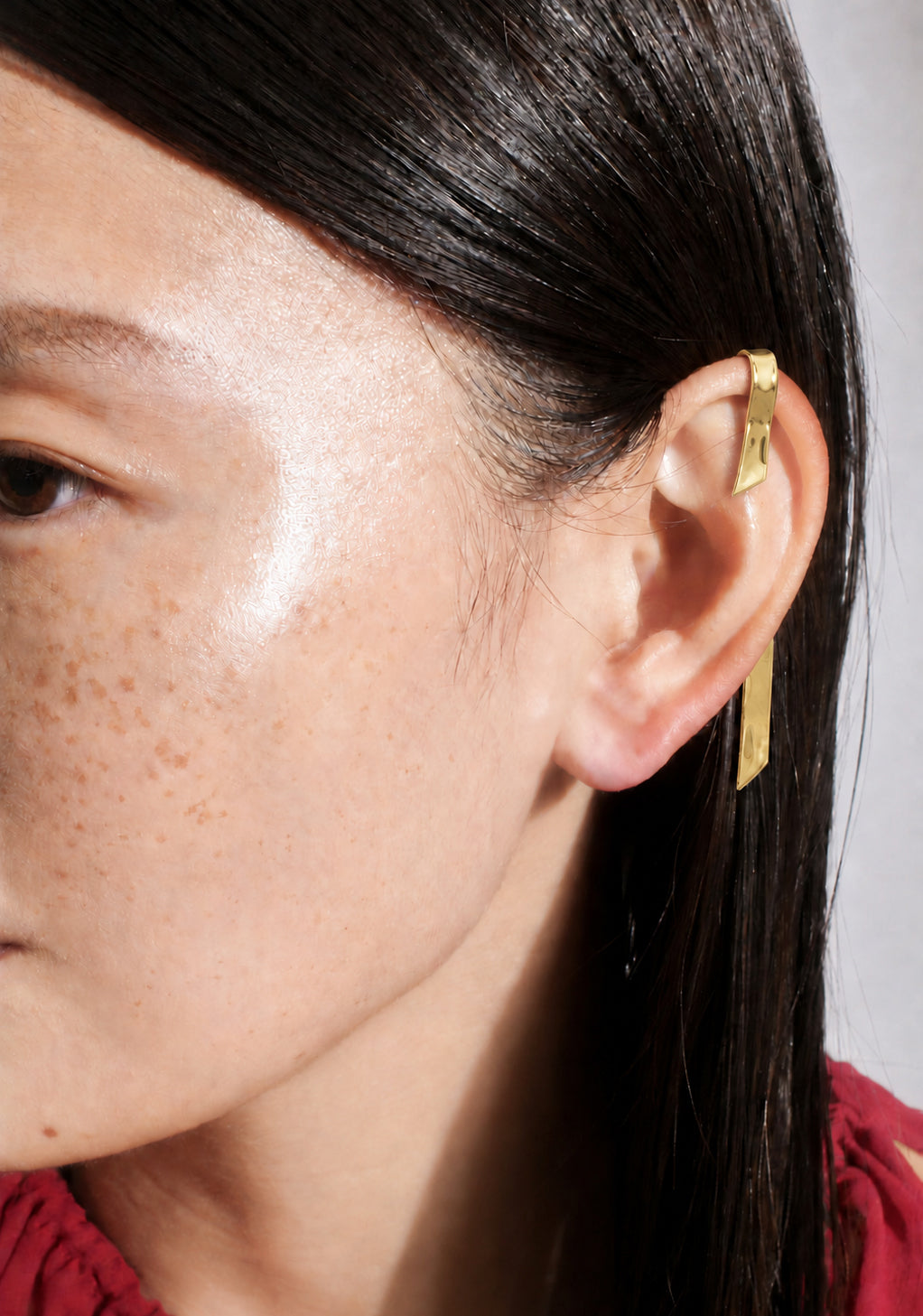 Ribbon Ear Cuff in Gold