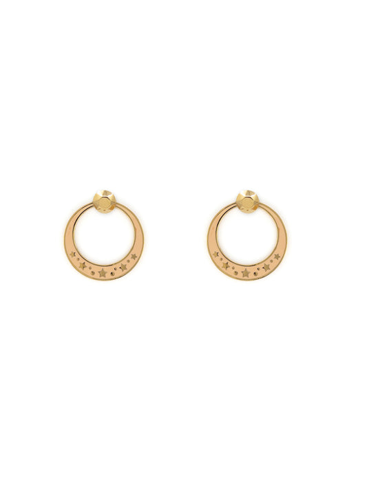 Tara Convertible Hoop Earring in Gold and Pink