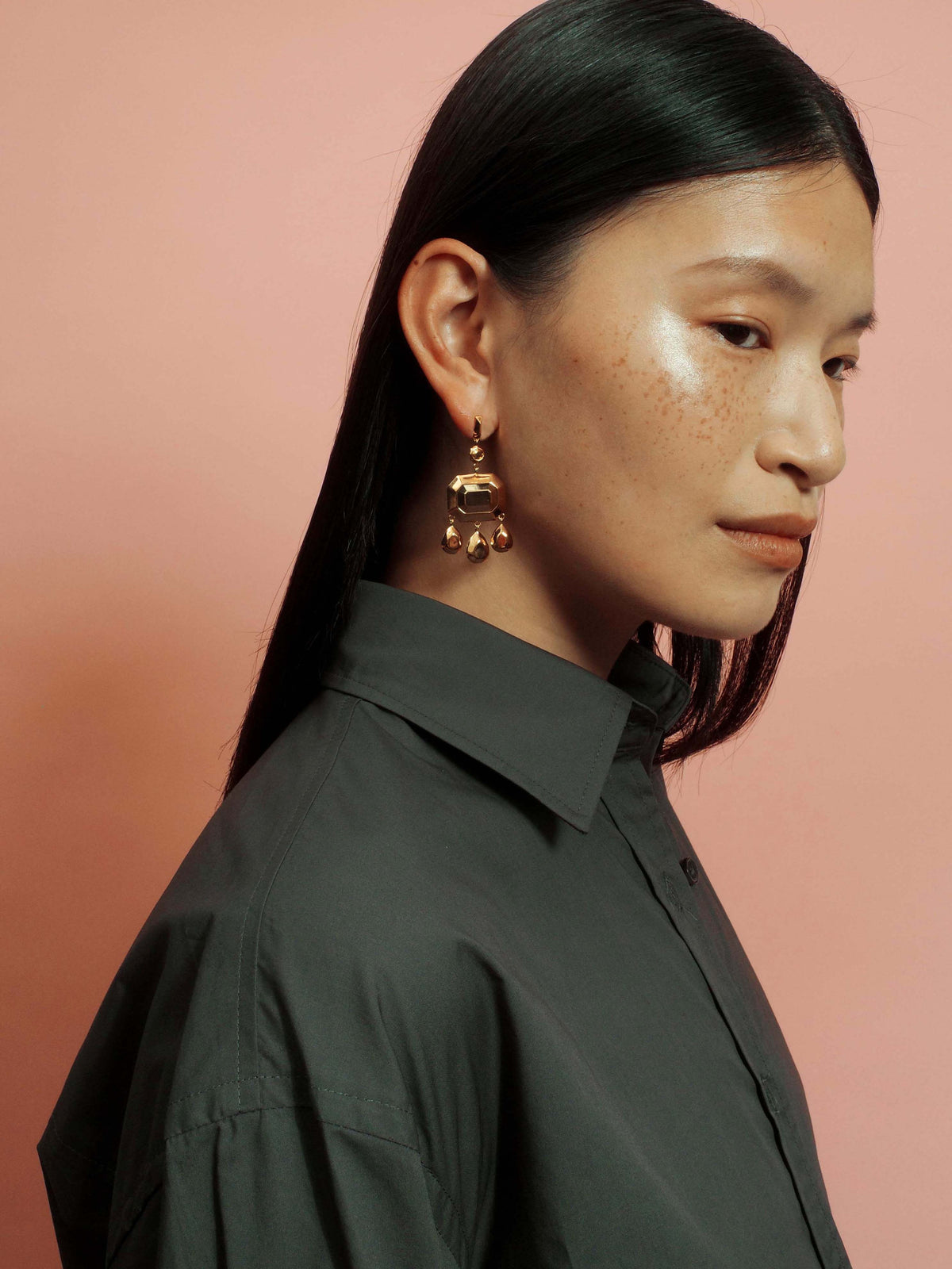 Minerva Convertible Chandelier Earrings in Gold