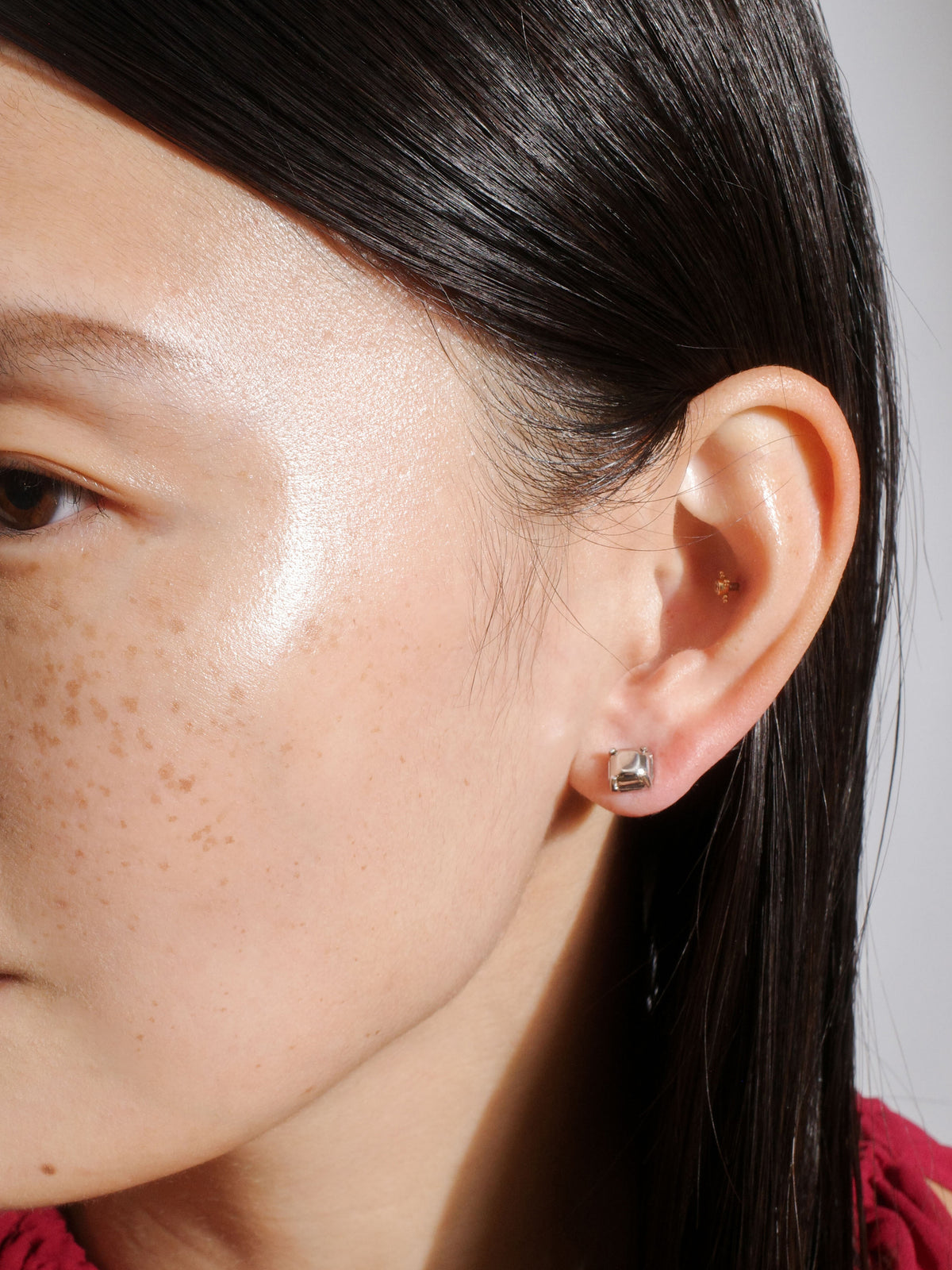 Odile Convertible Earrings in Silver and Black