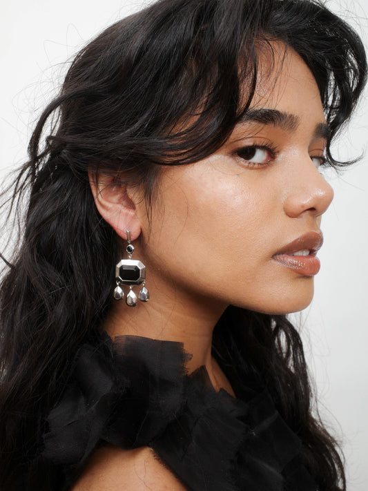 Minerva Convertible Chandelier Earrings in Silver