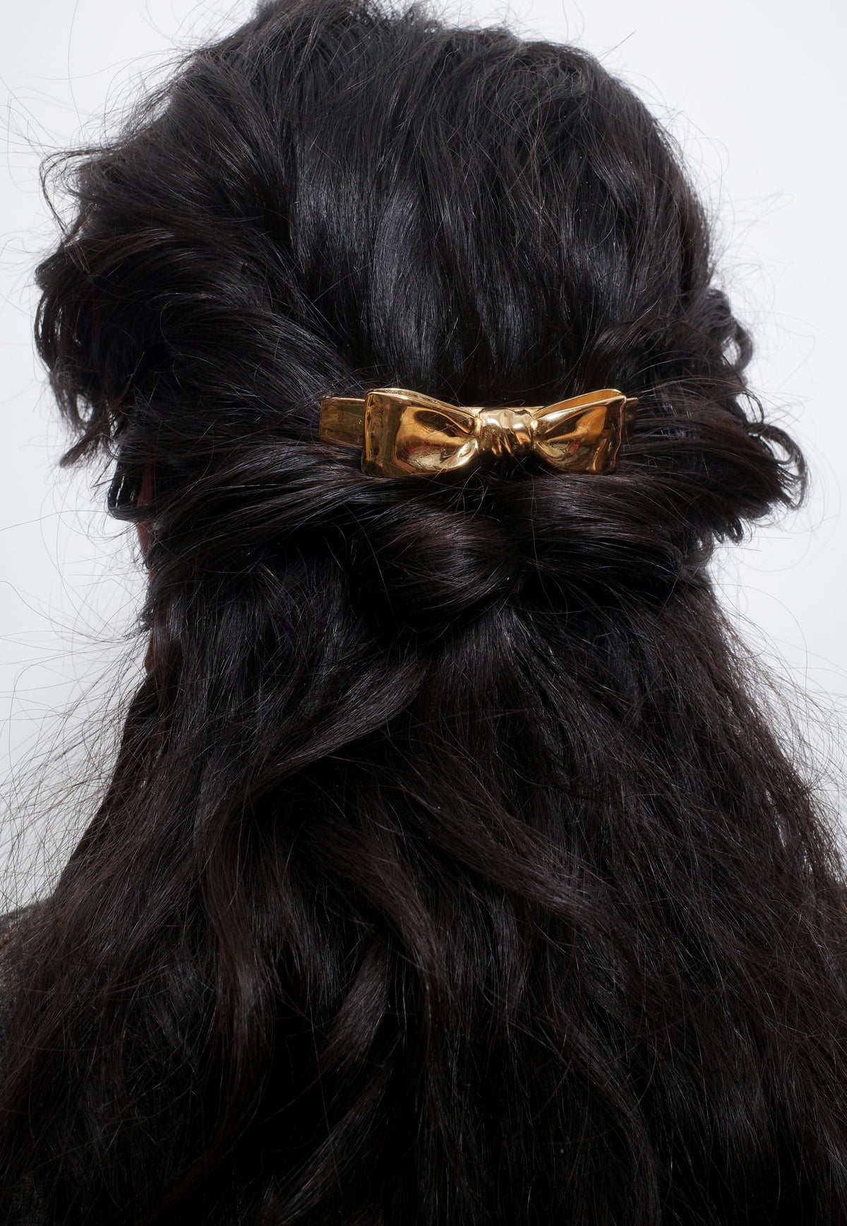 Bow Hair Barrette in Gold