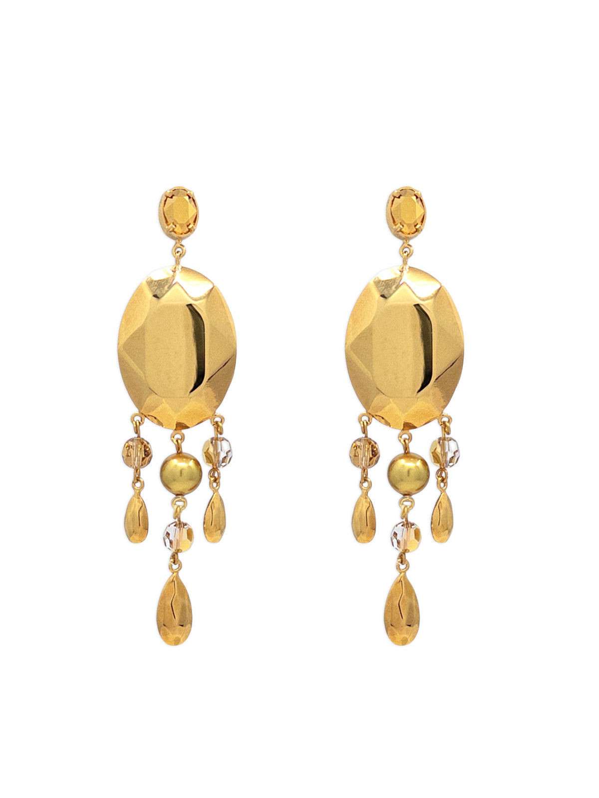 Odette Convertible Earrings in Gold and Pink