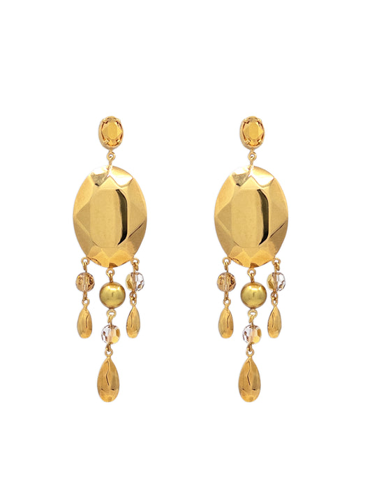 Odette Convertible Earrings in Gold and Pink
