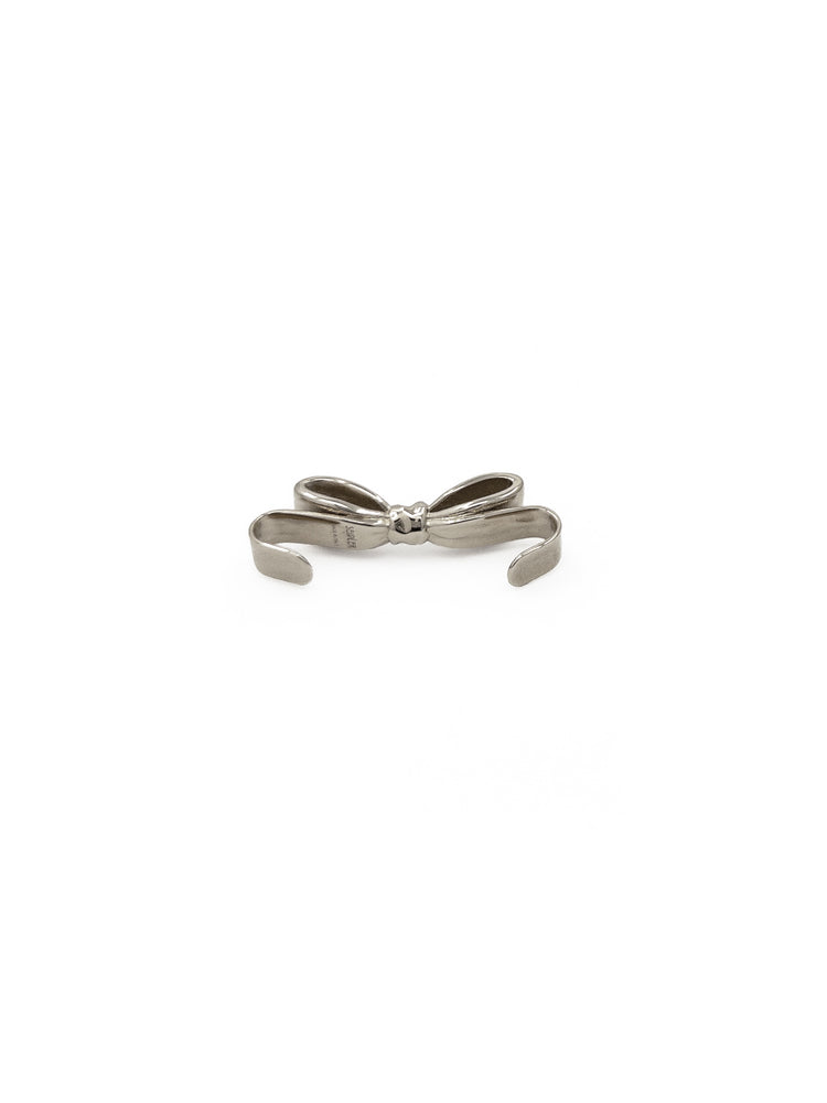 Bow Ear Cuff in Silver