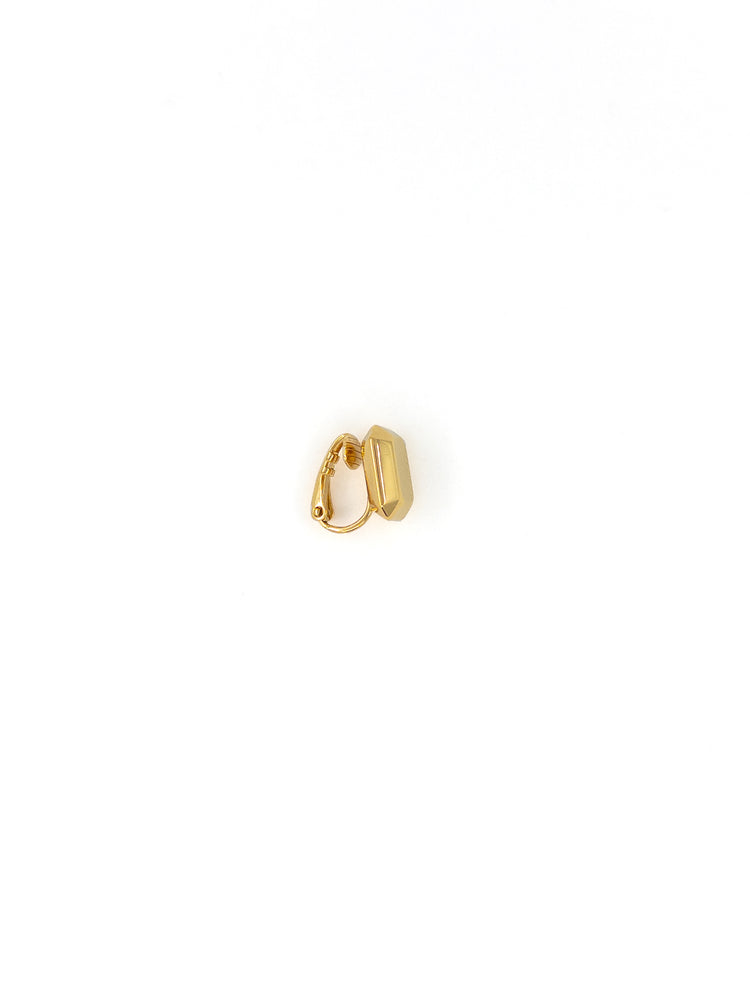 Cecilia Faceted Ear Clip in Gold
