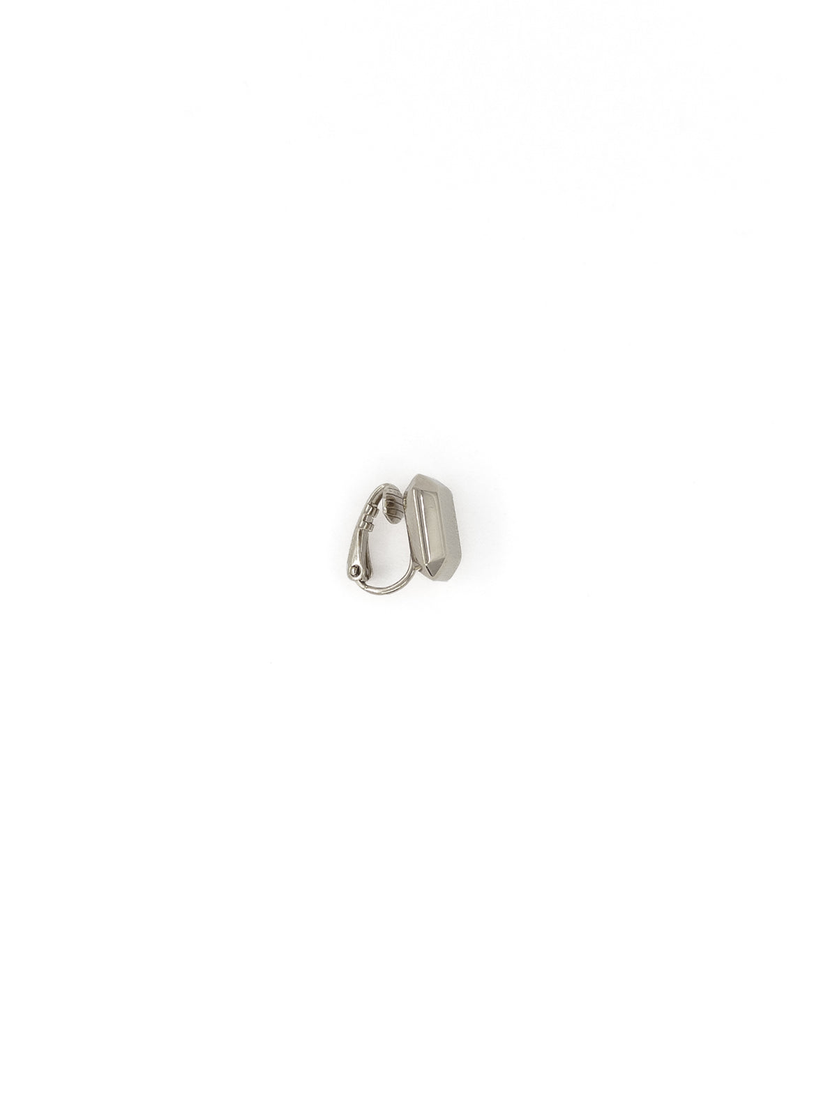 Cecilia Faceted Ear Clip in Silver