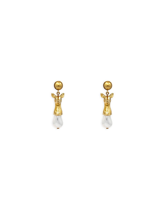 Fawn Drop Earrings in Gold