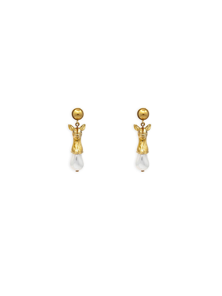 Fawn Drop Earrings in Gold