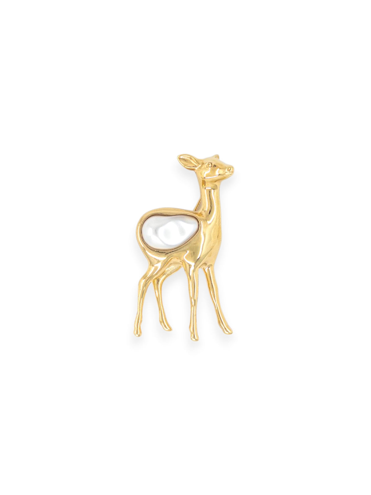 Fawn Brooch in Pearl and Gold