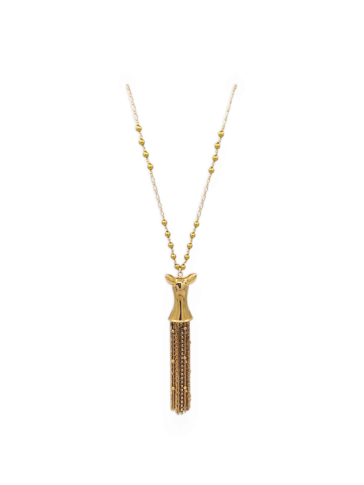 Fawn Tassel Necklace in Gold