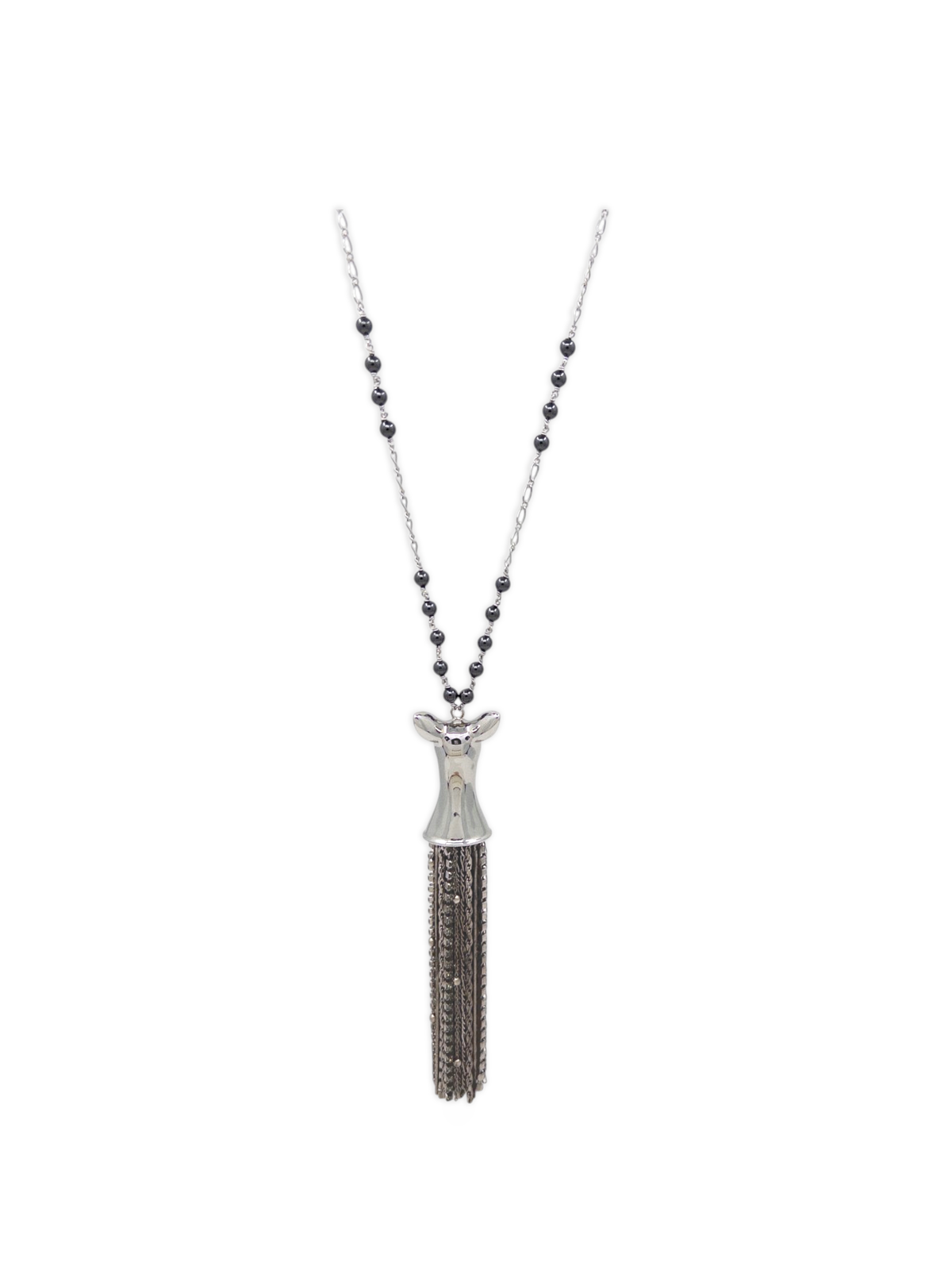 Fawn Tassel Necklace in Silver