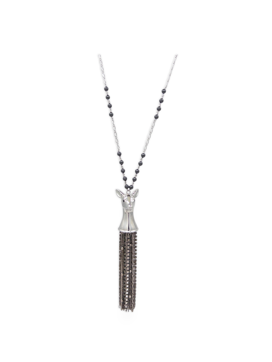 Fawn Tassel Necklace in Silver