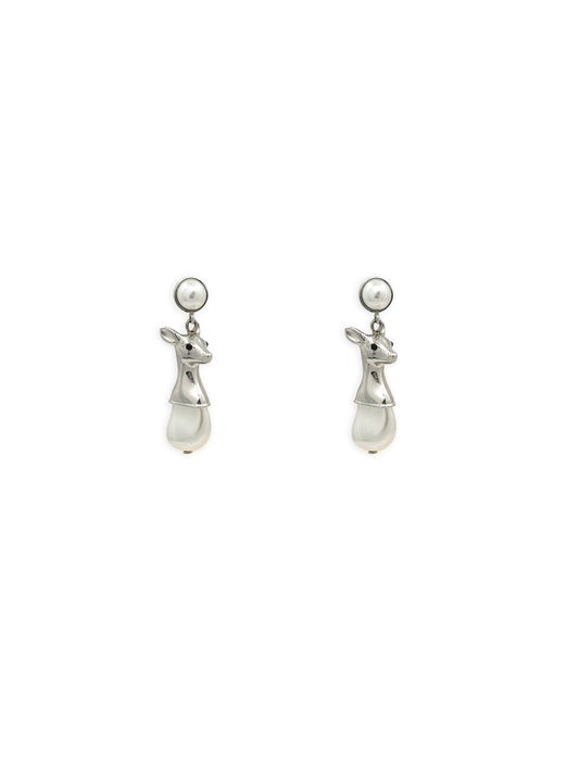 Fawn Drop Earrings in Silver
