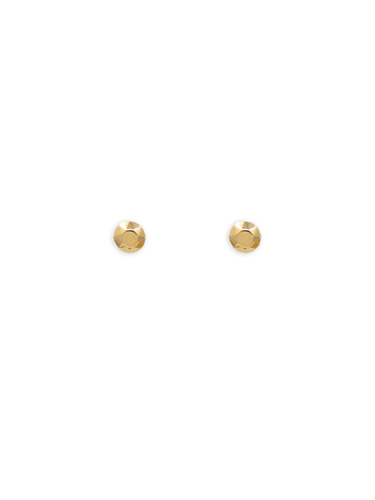 Katharine Faceted Stud Earrings in Gold
