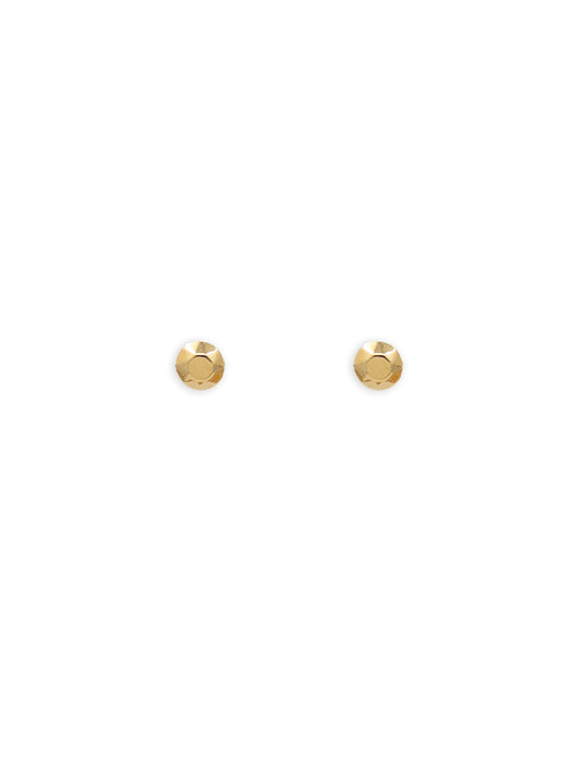 Katharine Faceted Stud Earrings in Gold