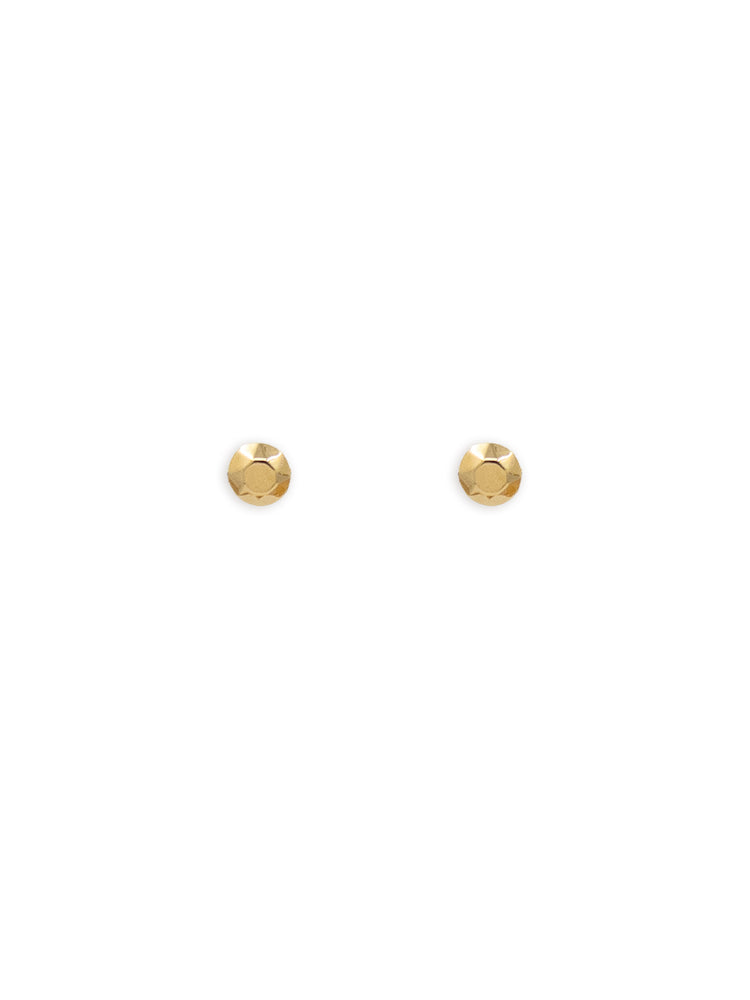 Katharine Faceted Stud Earrings in Gold