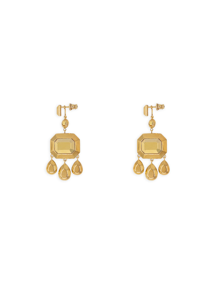 Minerva Convertible Chandelier Earrings in Gold