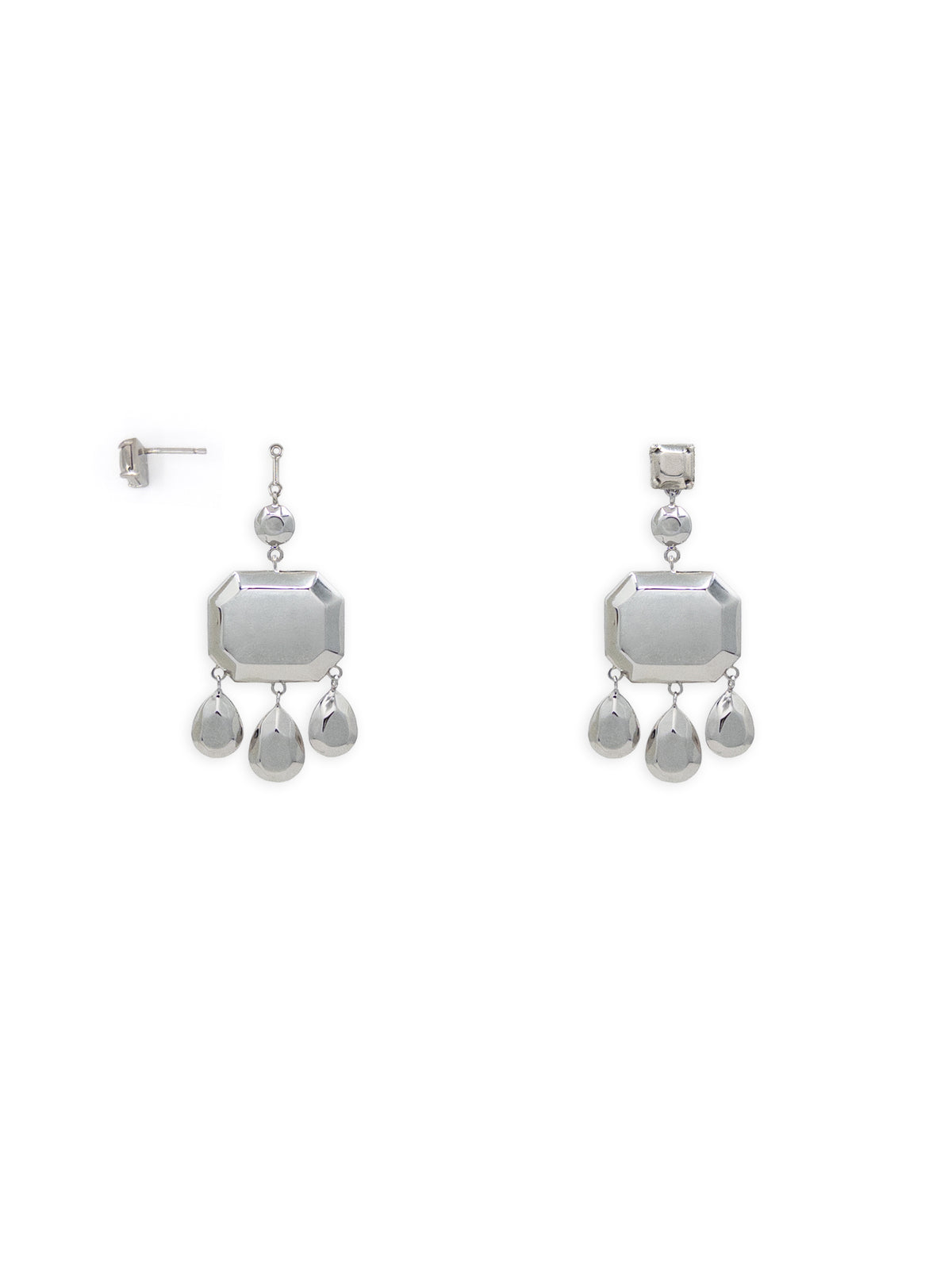 Minerva Convertible Chandelier Earrings in Silver