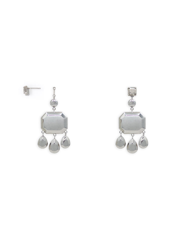 Minerva Convertible Chandelier Earrings in Silver