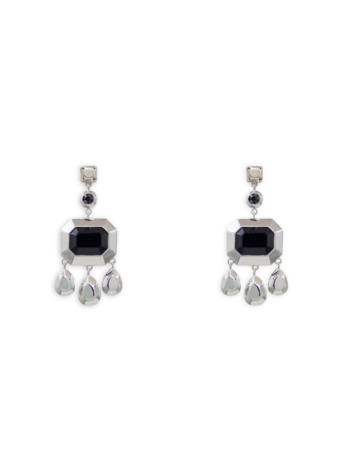 Minerva Convertible Chandelier Earrings in Silver