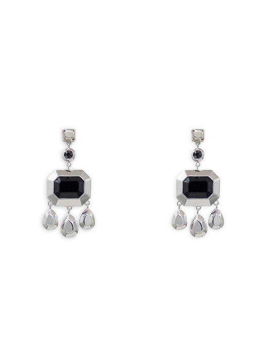 Minerva Convertible Chandelier Earrings in Silver