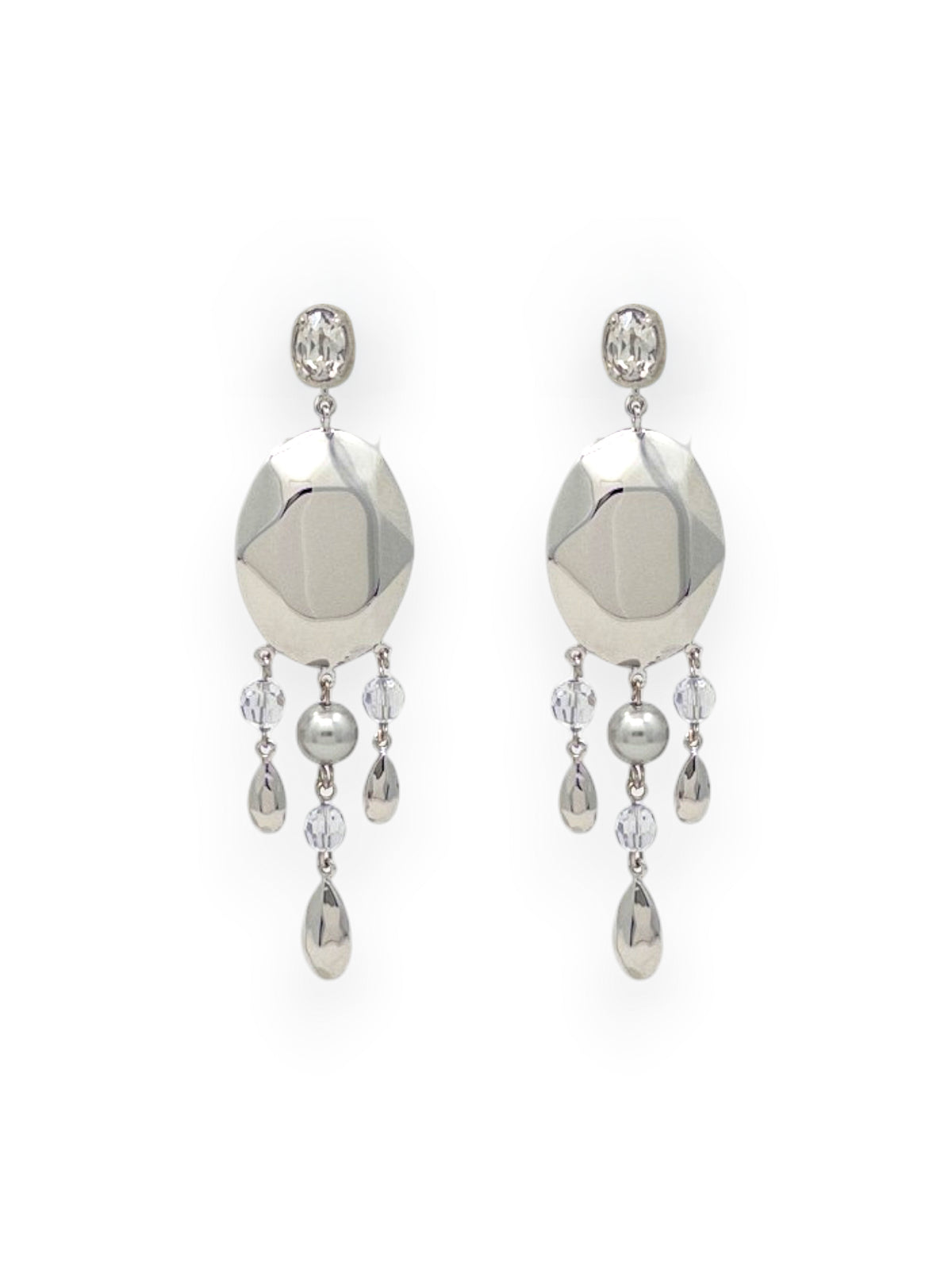 Odette Convertible Earrings in Silver and Black