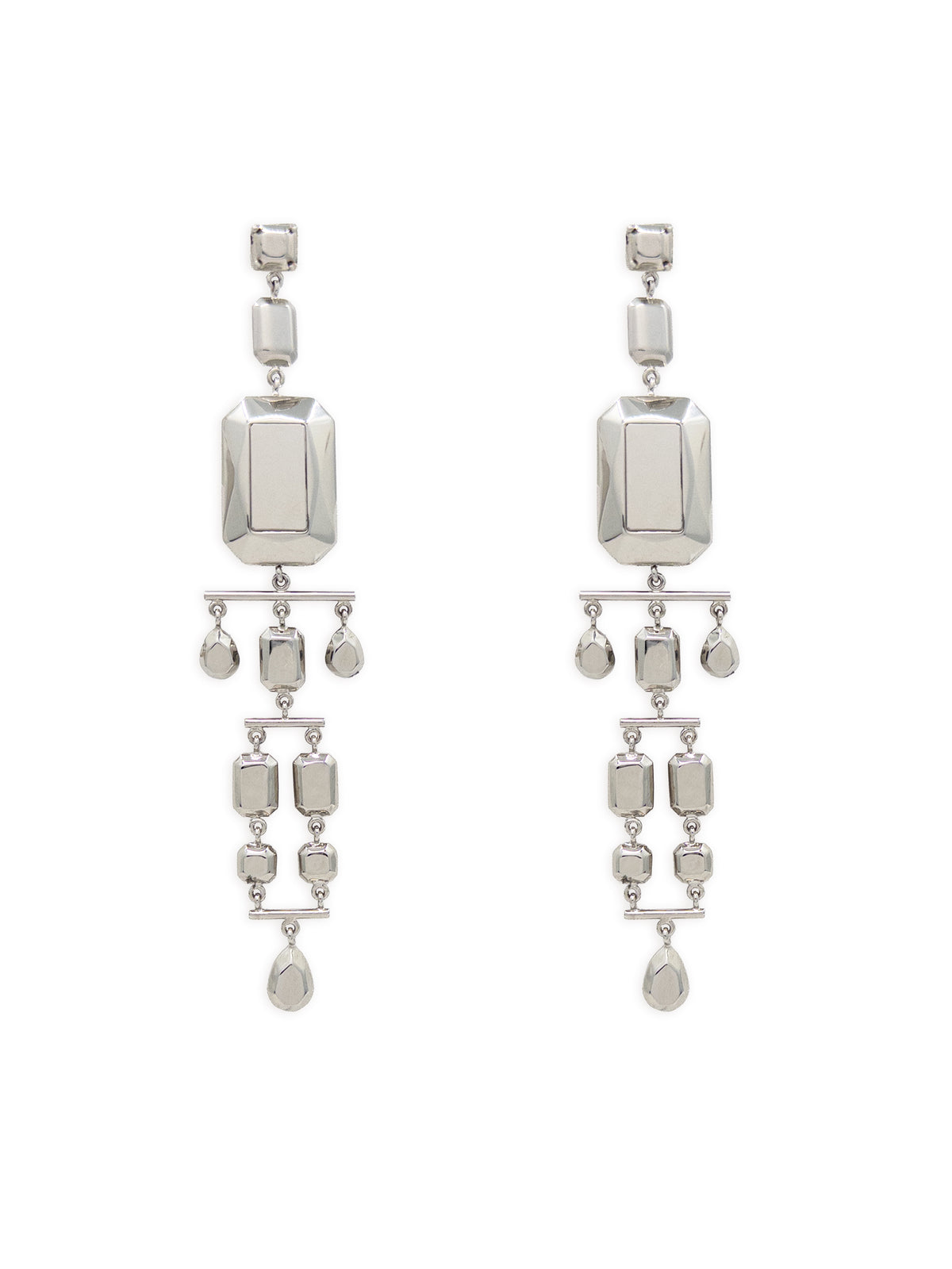 Odile Convertible Earrings in Silver and Black