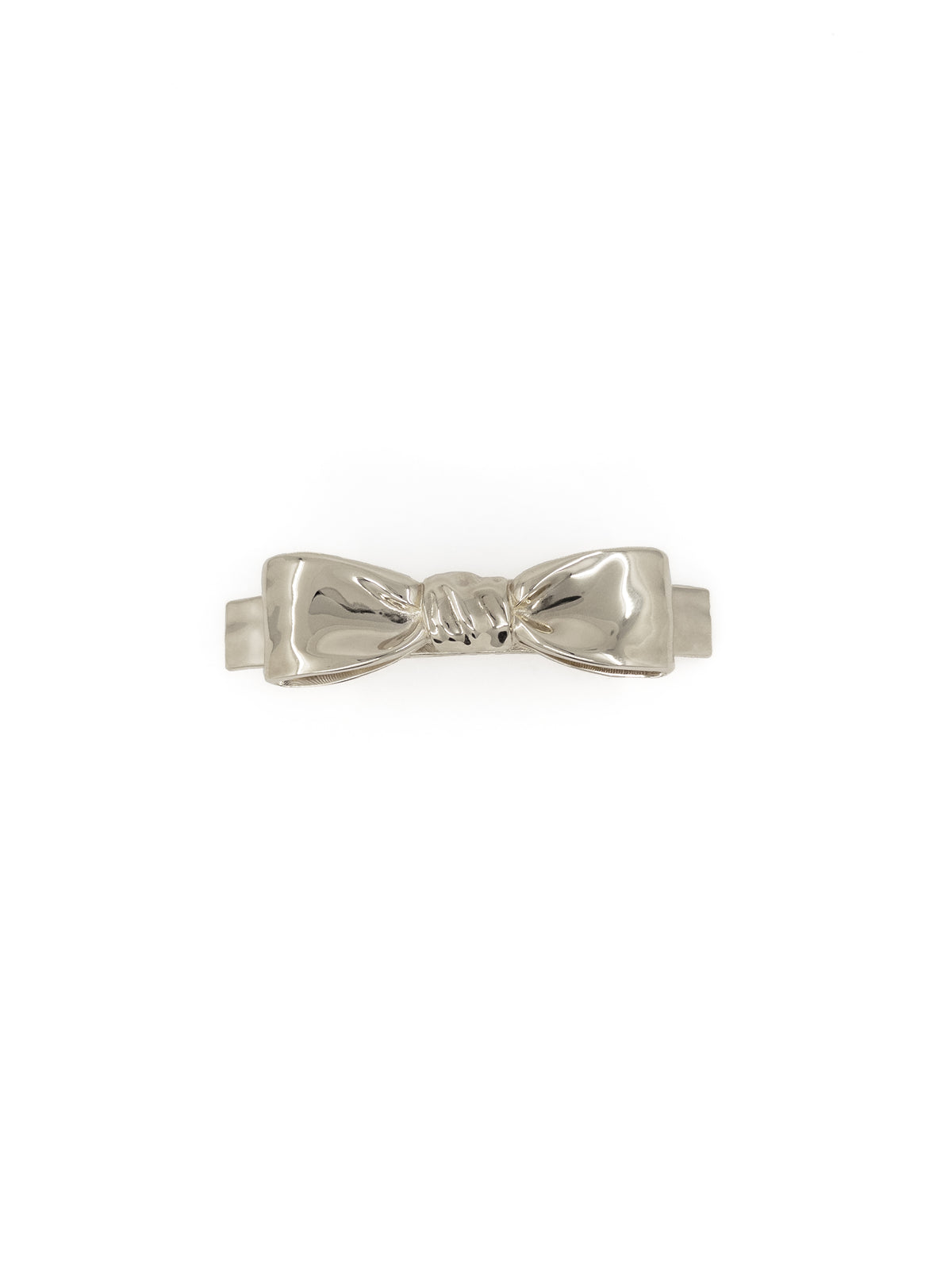 Bow Hair Barrette in Silver