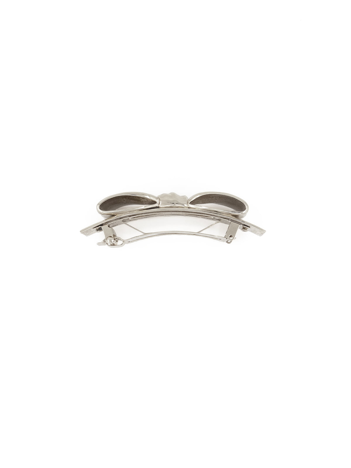 Bow Hair Barrette in Silver