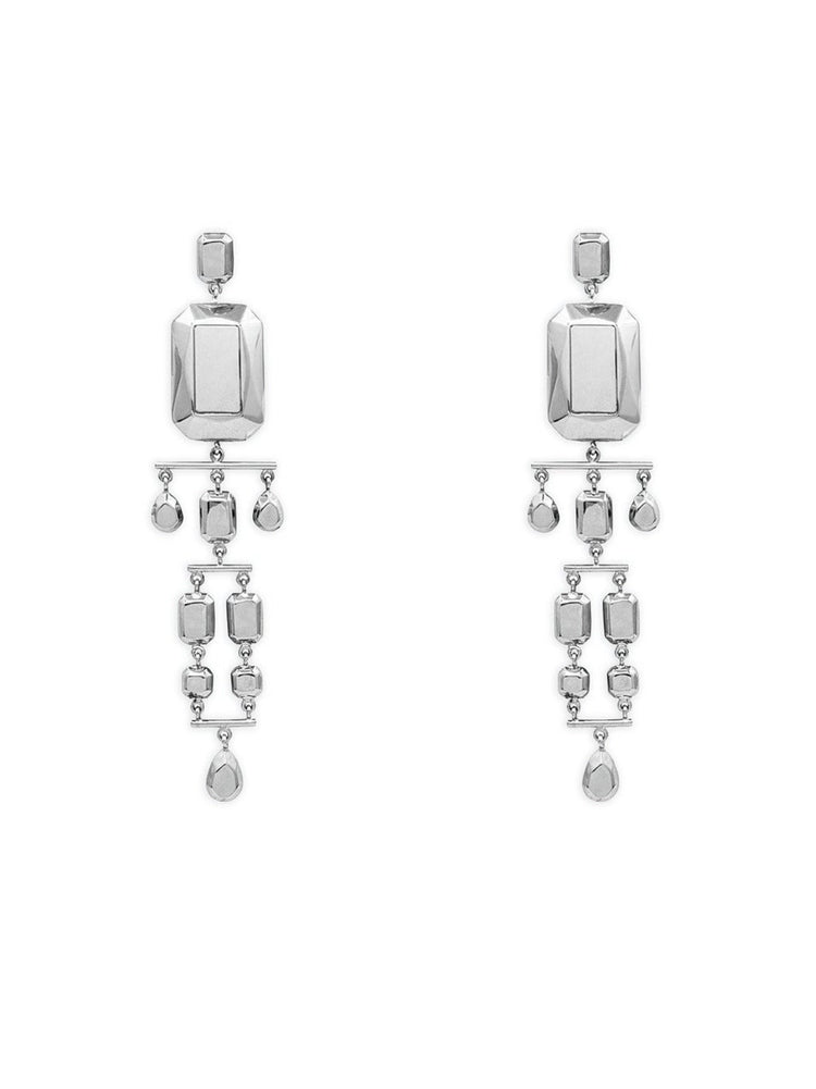 Odile Convertible Earrings in Silver and Black