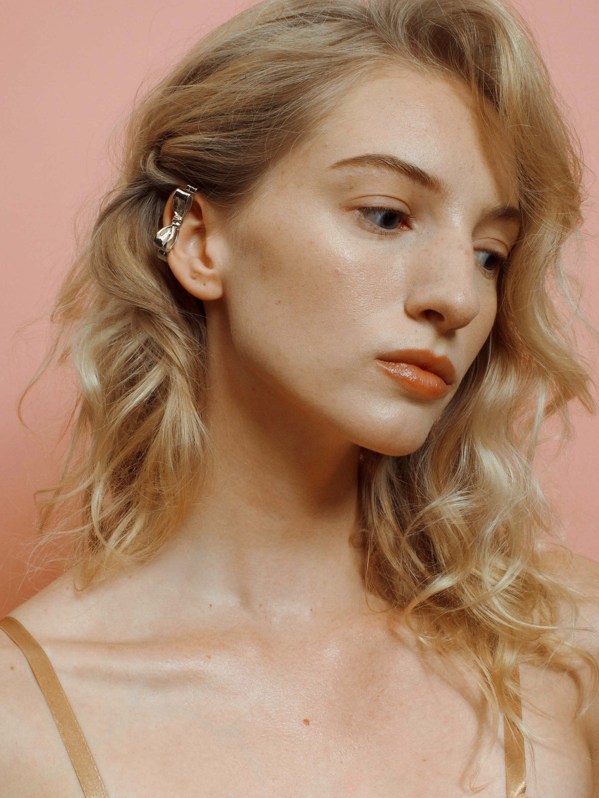 Bow Ear Cuff in Silver
