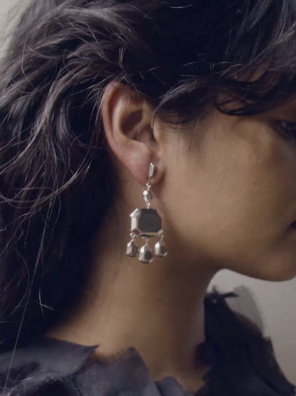 Minerva Convertible Chandelier Earrings in Silver
